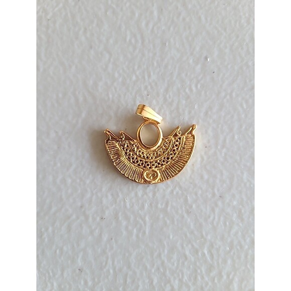 24k GP Pre-Columbian Sinu Filigree  Pendant Necklace| Across The Puddle - Picture 6 of 6